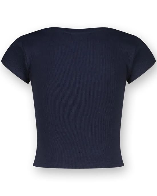 Top G-Basic-Crop Rib Tee