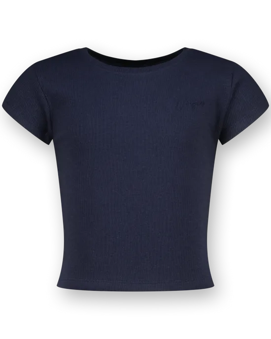 Top G-Basic-Crop Rib Tee