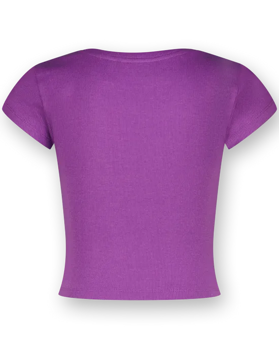 Top G-Basic-Crop Rib Tee