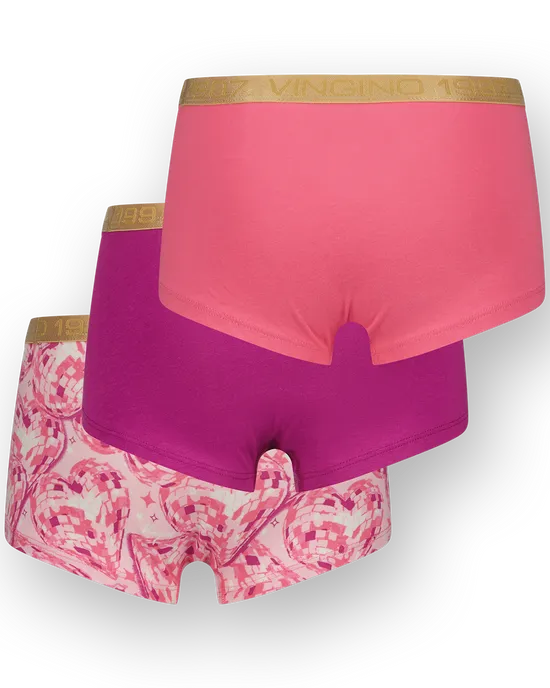 Hipster disco heart 3-pack