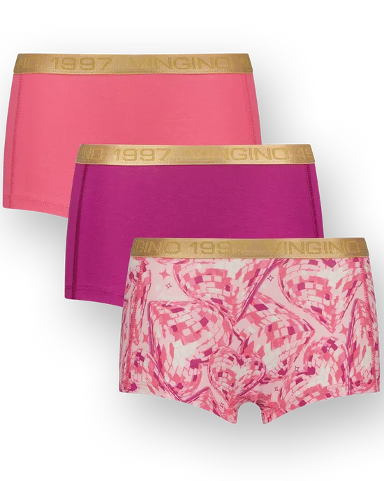 Hipster disco heart 3-pack