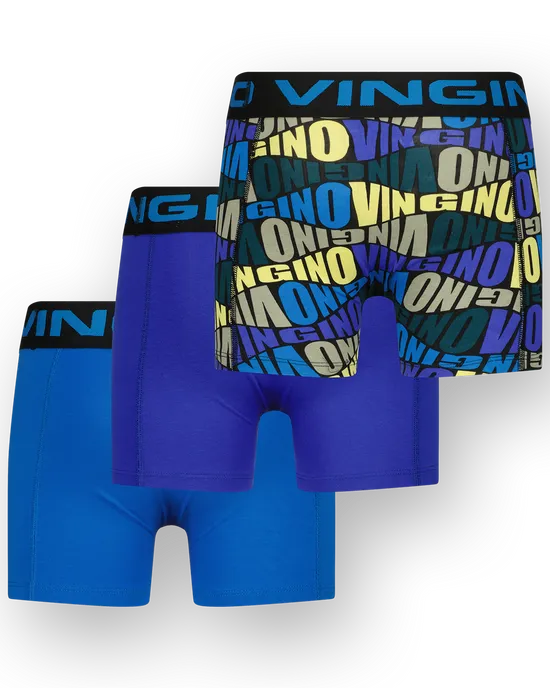 Boxer Blue text 3-pack