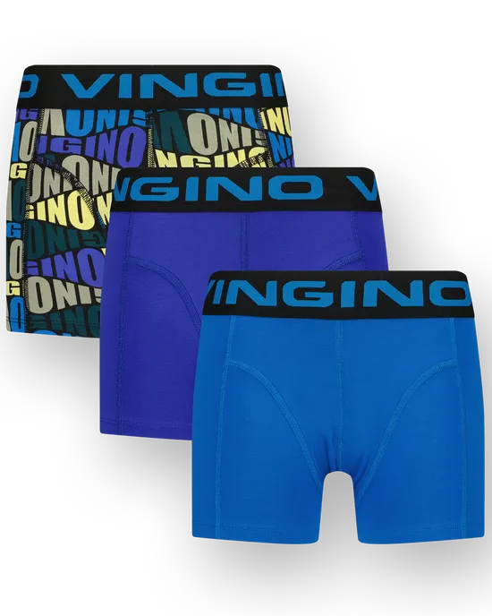 Boxer Blue text 3-pack