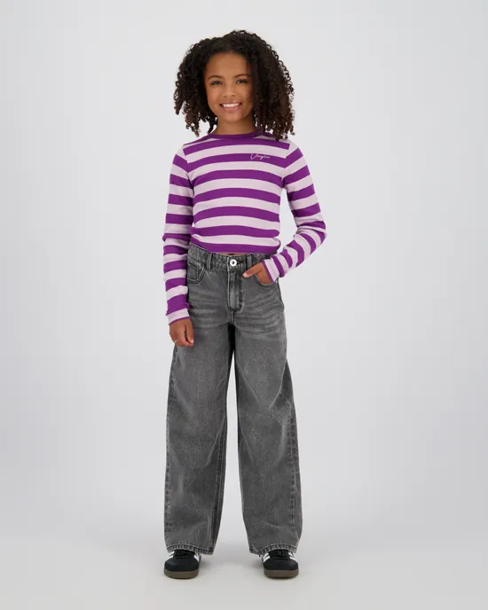 Extra wide leg Jeans Cherry