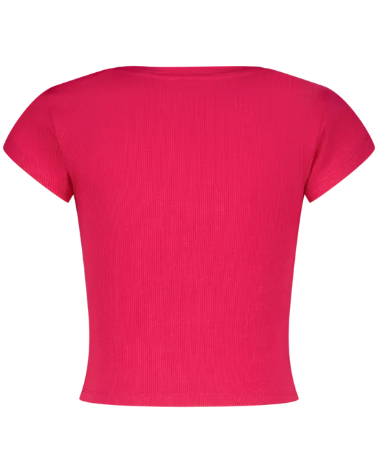 Top G-Basic-Crop Rib Tee