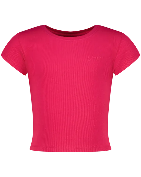 Top G-Basic-Crop Rib Tee