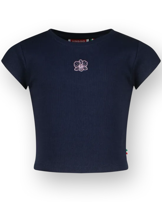 T-Shirt Basic-Crop Rib Tee