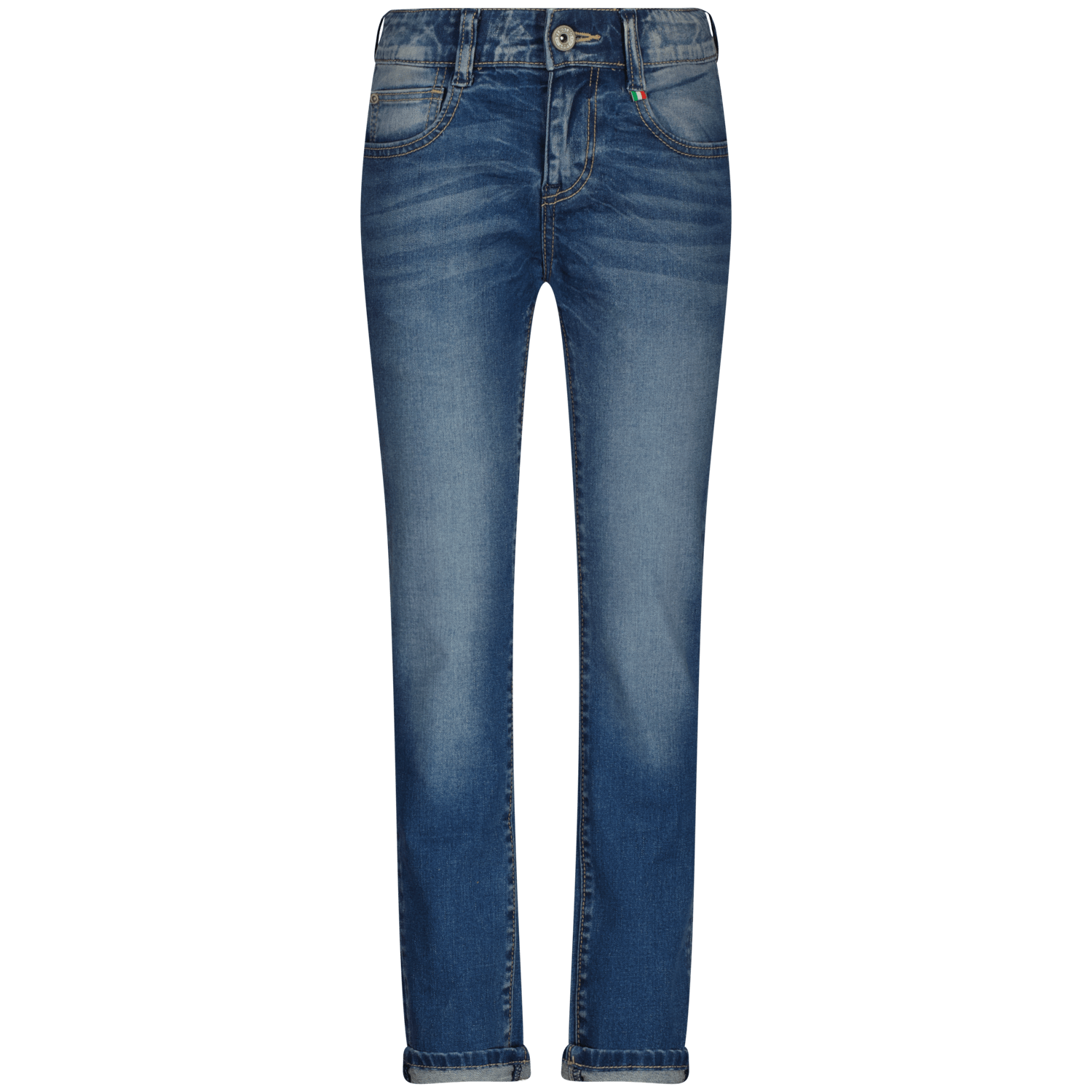VINGINO skinny jeans Aron blue vintage Blauw Jongens Stretchdenim Effen 140