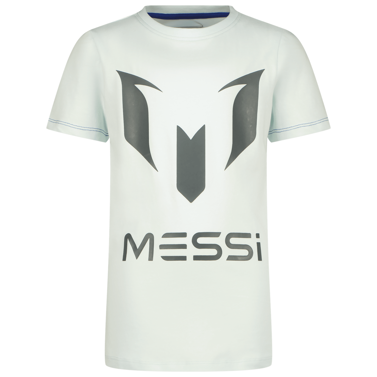 VINGINO x Messi T-shirt met logo lichtblauw grijs Jongens Stretchkatoen Ronde hals 140