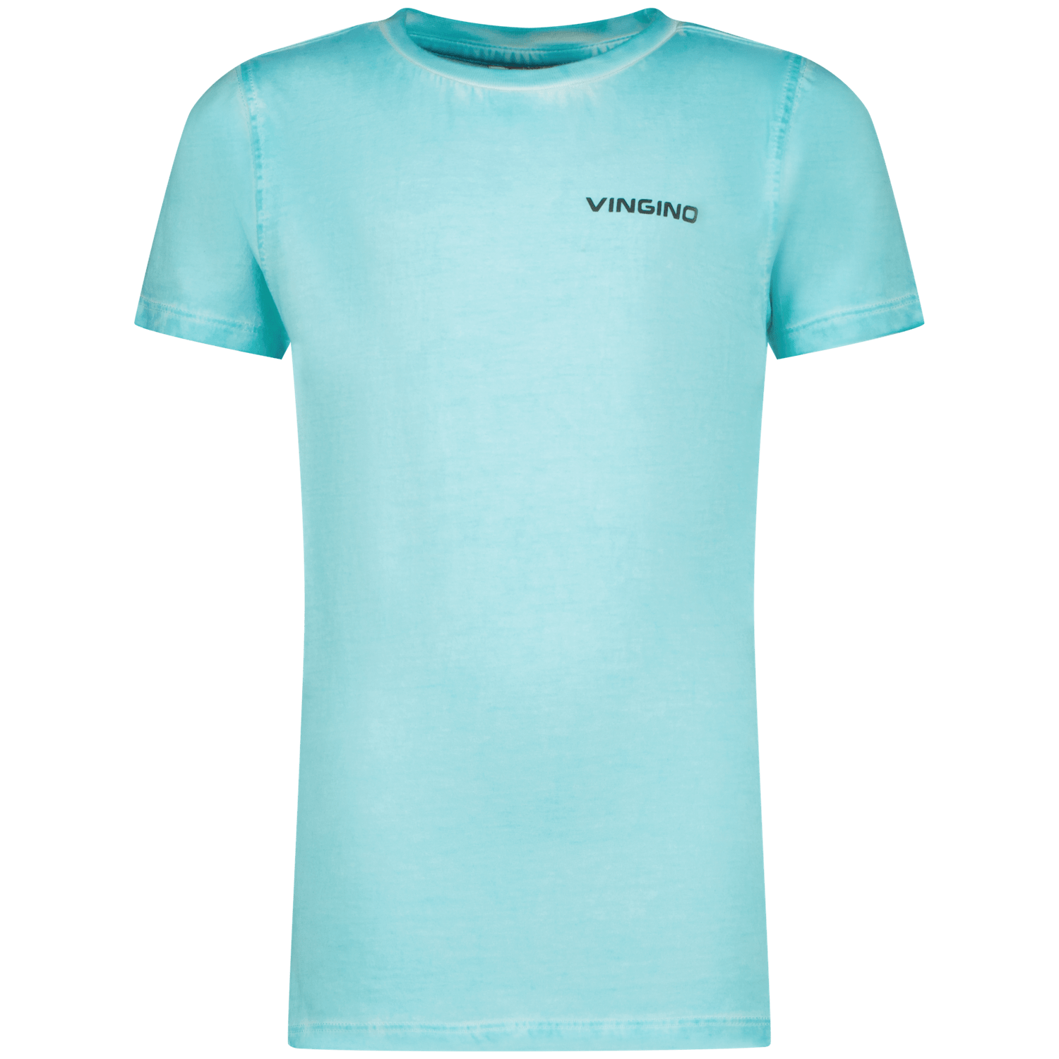 VINGINO T-shirt Hilod aquablauw Jongens Katoen Ronde hals Effen 140