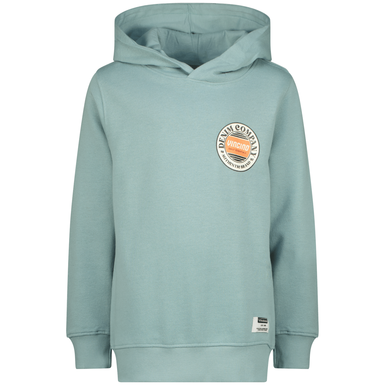 VINGINO hoodie Ner met printopdruk grijsblauw Sweater Printopdruk 140