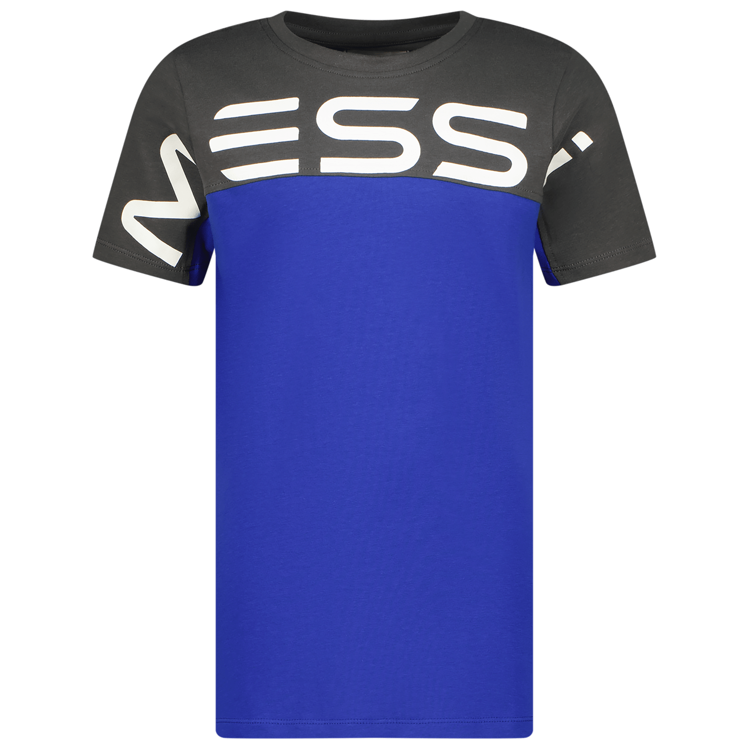 VINGINO x Messi T-shirt Jint met logo hardblauw donkergrijs Jongens Stretchkatoen Ronde hals 140