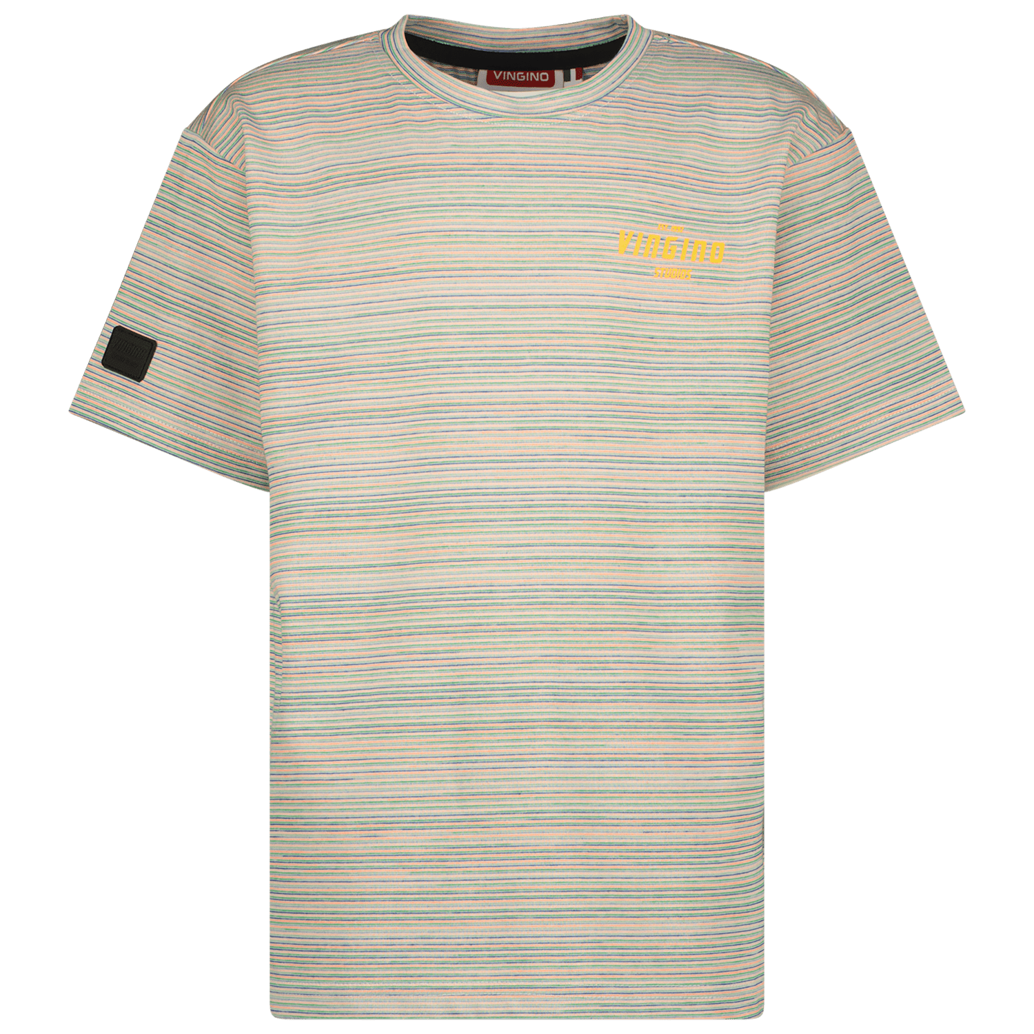 VINGINO T-shirt Jipe beige multi Jongens Katoen Ronde hals Effen 140