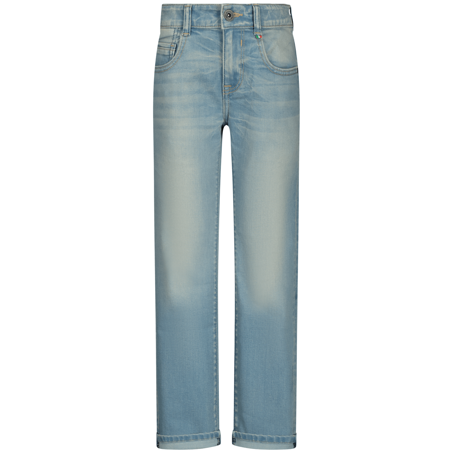 VINGINO regular fit jeans Bruno light indigo Blauw Jongens Stretchdenim 140