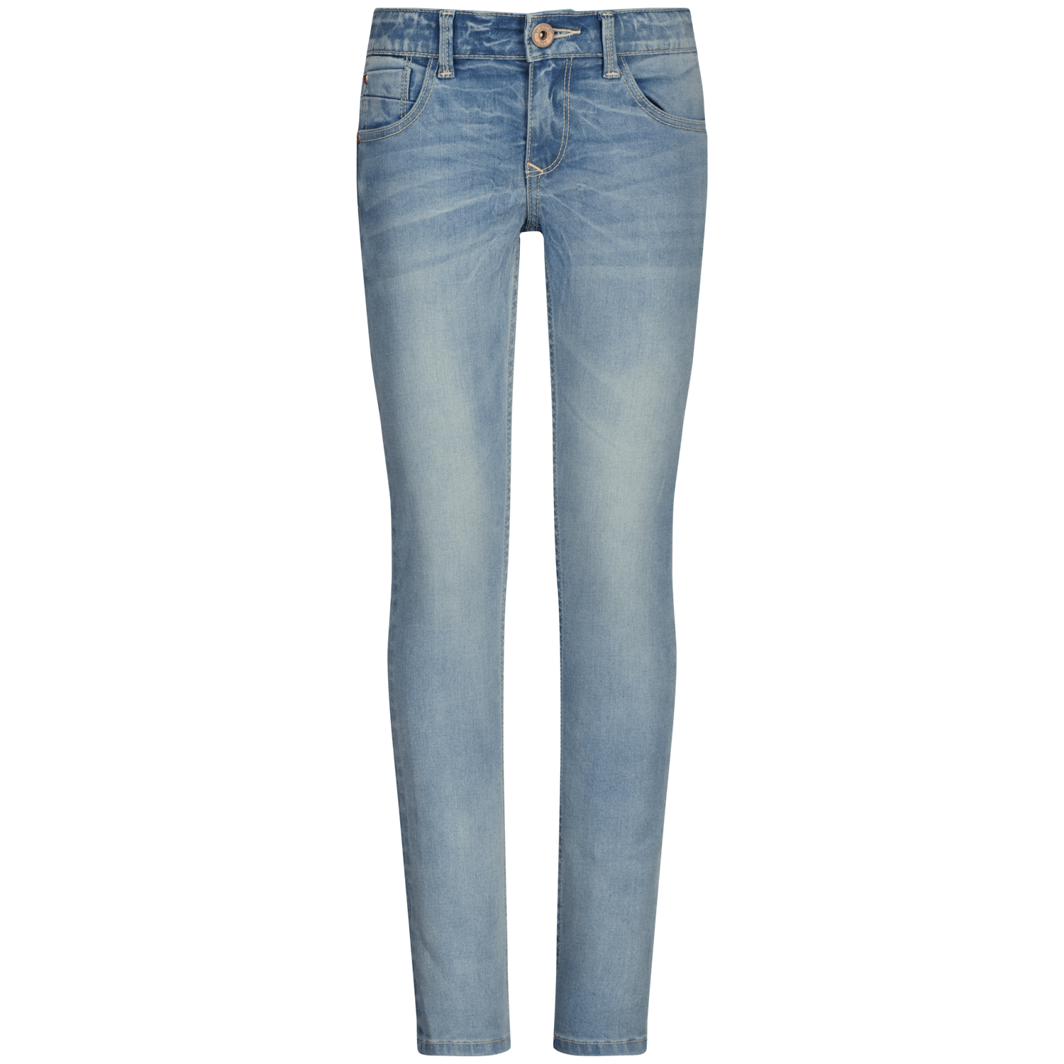 VINGINO skinny jeans Alice light indigo Blauw Meisjes Stretchdenim Effen 140