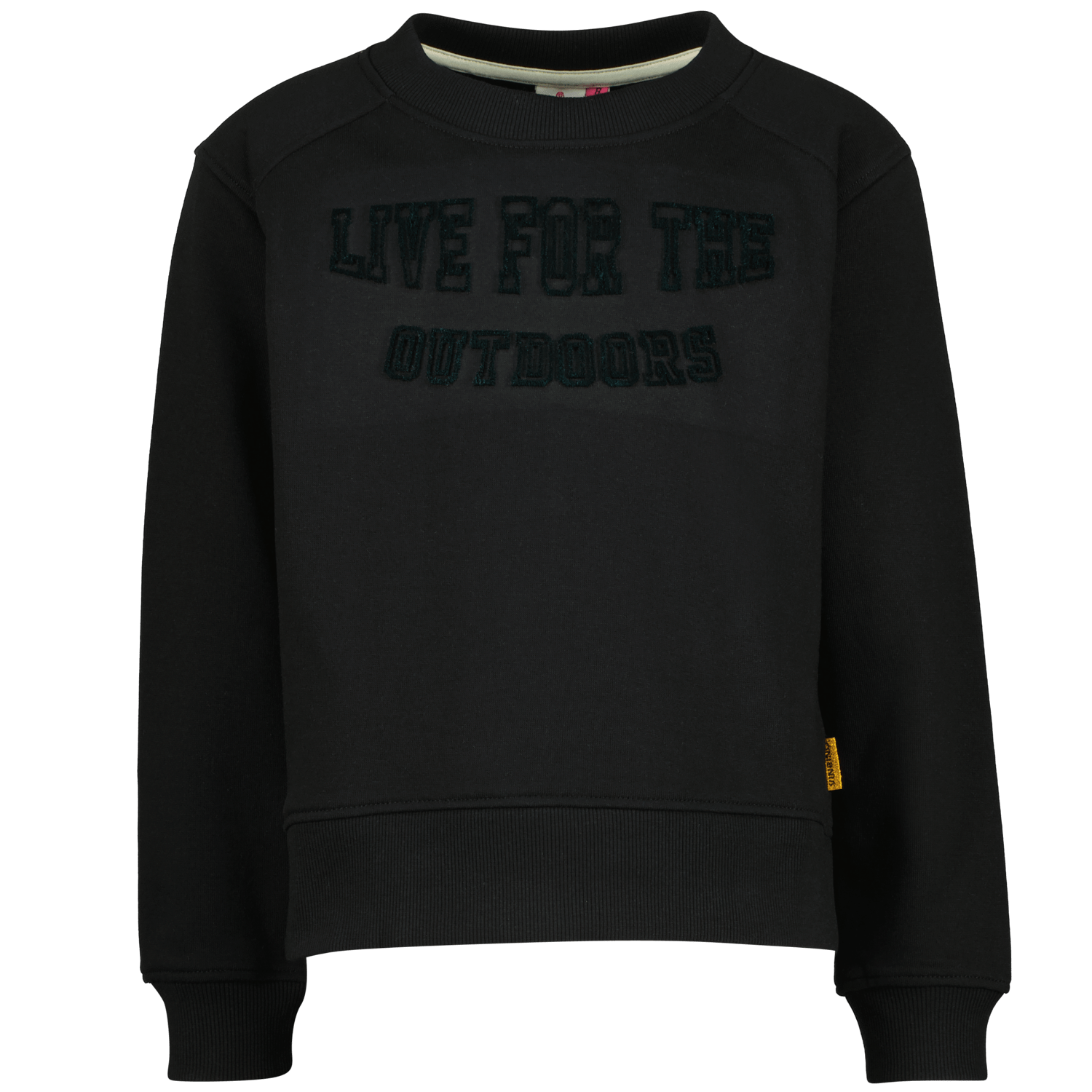 VINGINO sweater Nila met tekst zwart Tekst 140 | Sweater van