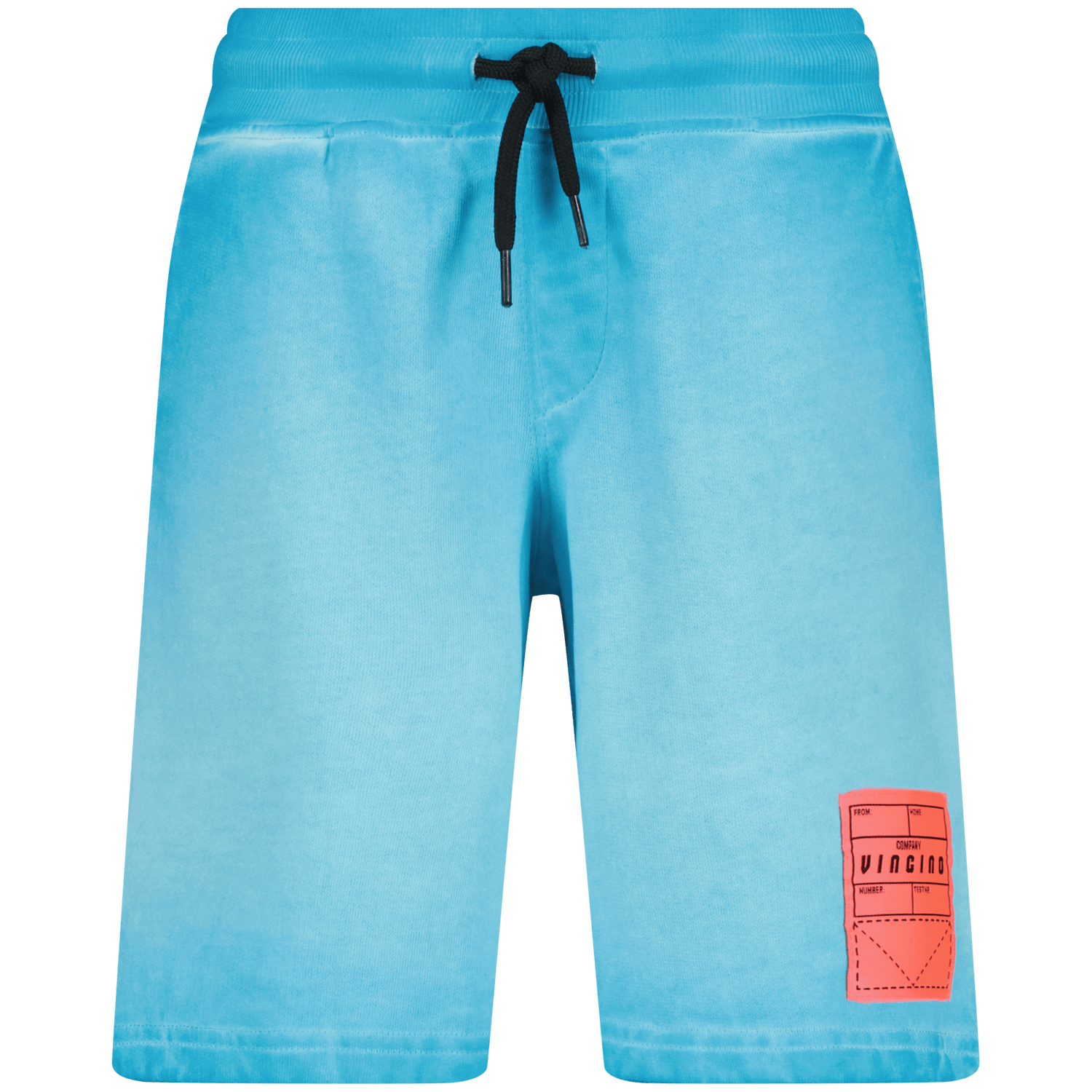 VINGINO sweatshort Rados met printopdruk aquablauw oranje Korte broek Jongens Katoen 140