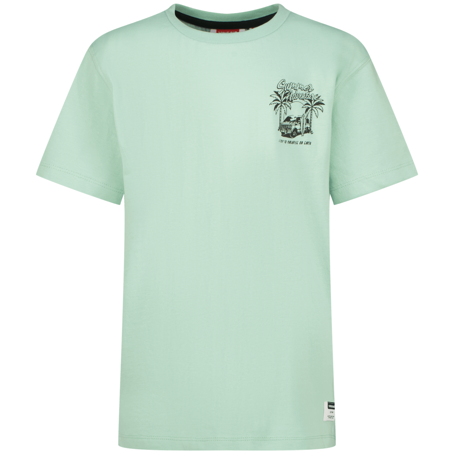 VINGINO T-shirt Hatsa met backprint zachtgroen Jongens Katoen Ronde hals 140