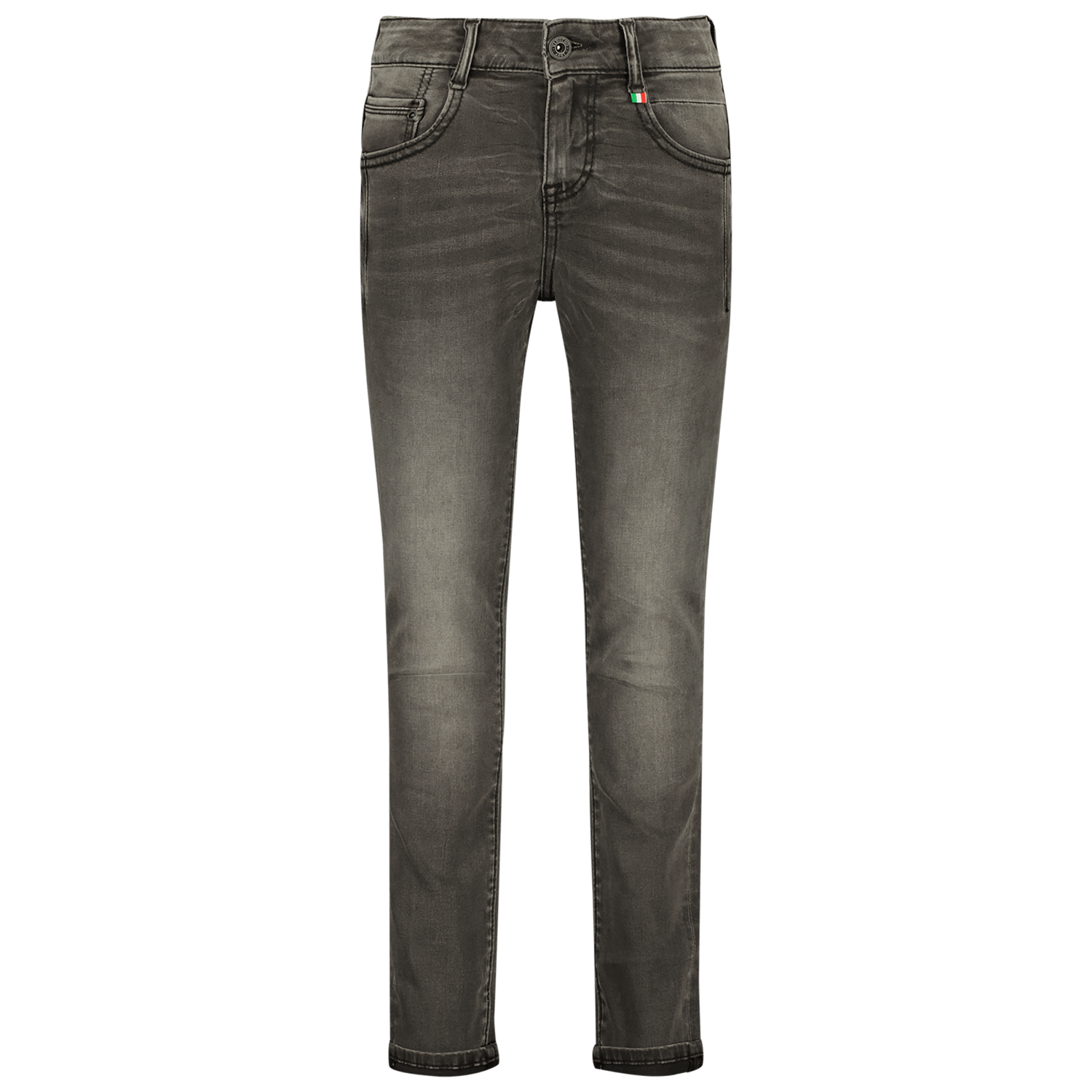 VINGINO slim fit jeans Giovanni dark grey vintage Grijs Jongens Stretchdenim 140