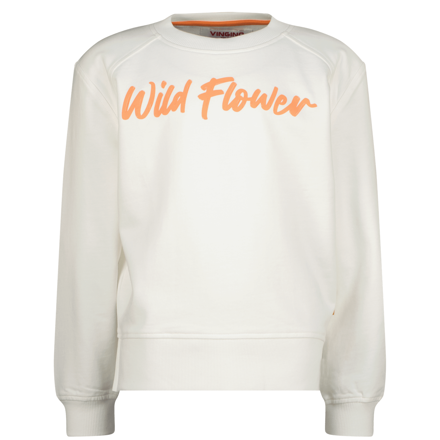 VINGINO sweater Nianne met tekst wit Tekst 140 | Sweater van