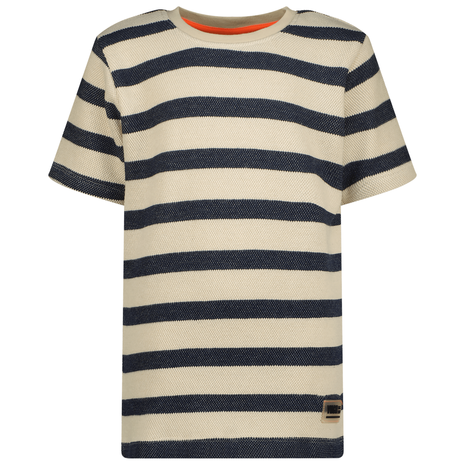 VINGINO gestreept T-shirt Hone donkerblauw ecru Jongens Katoen Ronde hals 140
