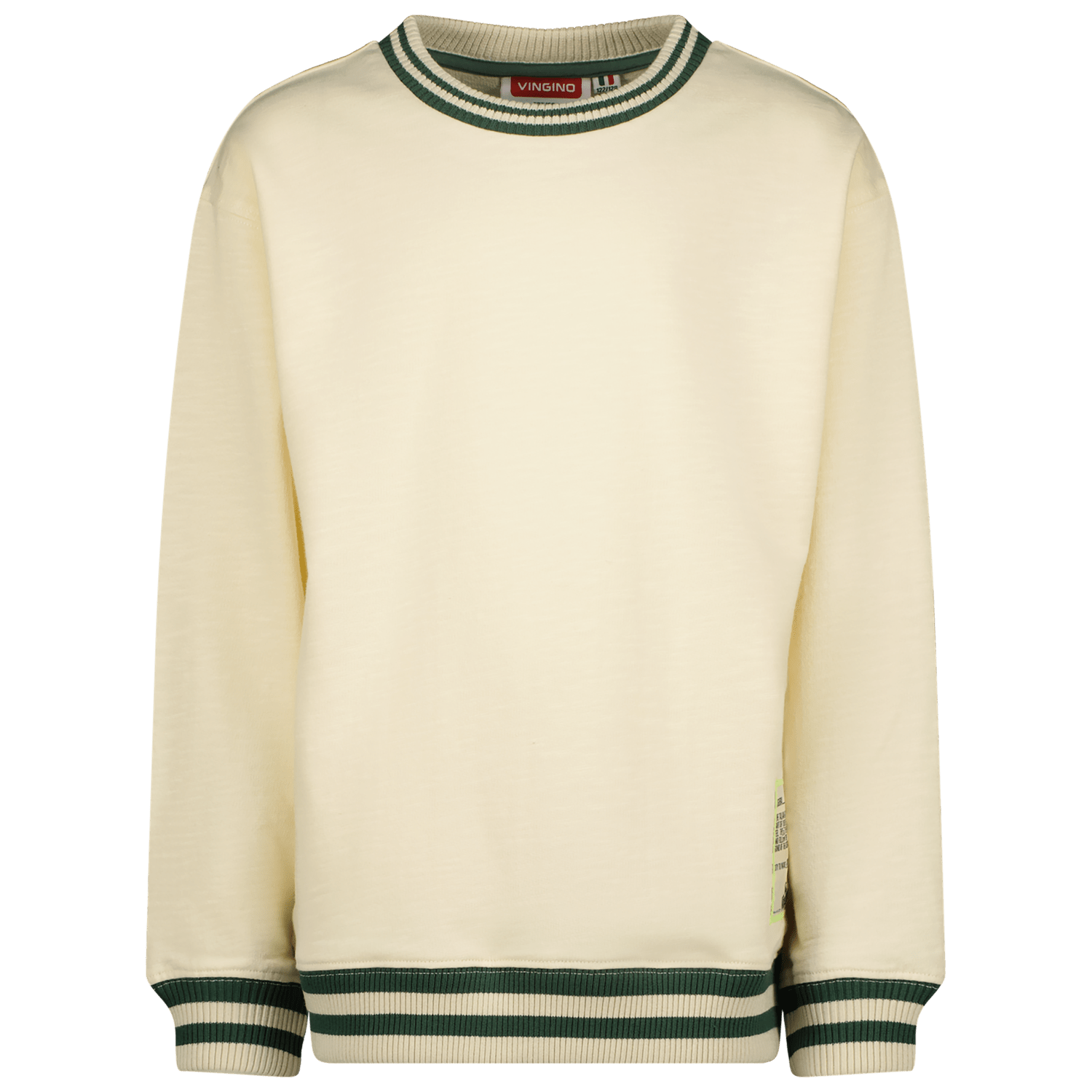 VINGINO sweater Nijo met backprint ecru zwart Backprint 140