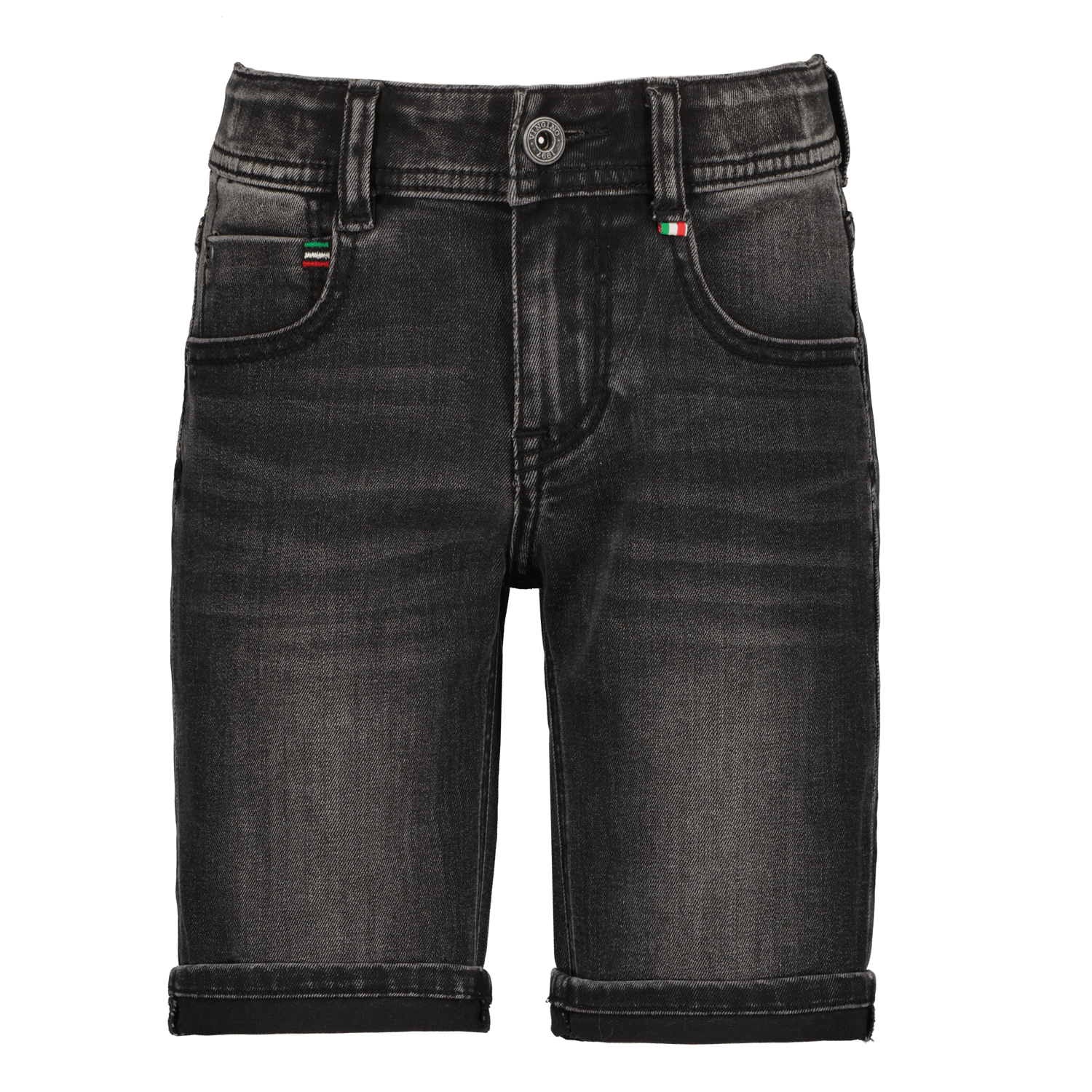 VINGINO denim short Curzio black vintage Korte broek Zwart Jongens Stretchdenim 146