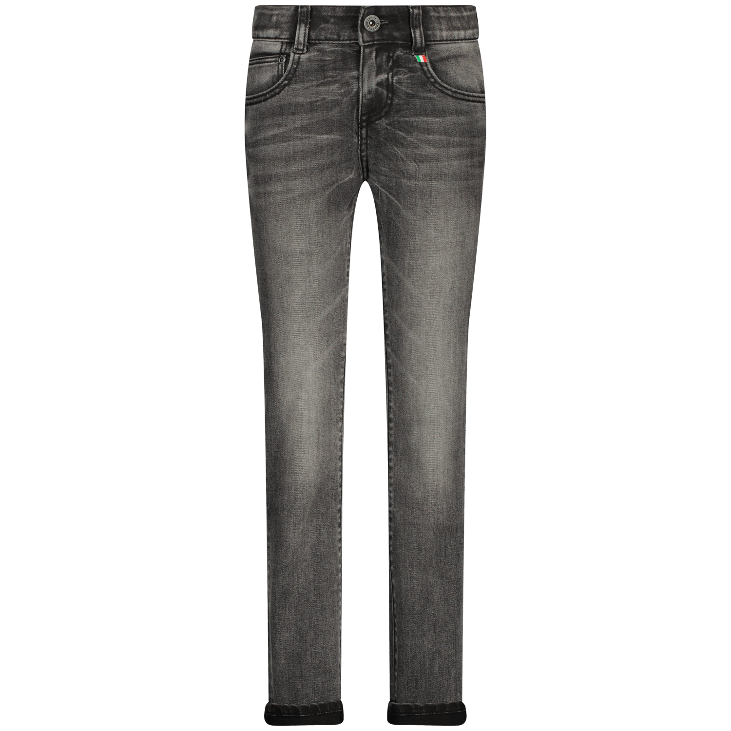 VINGINO slim fit jeans Dante dark grey vintage Grijs Jongens Stretchdenim 140