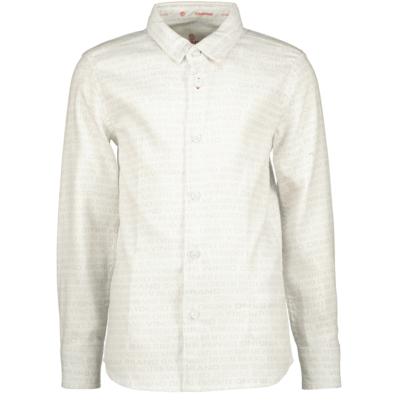 VINGINO overhemd Lapis wit Jongens Katoen Klassieke kraag Effen 152