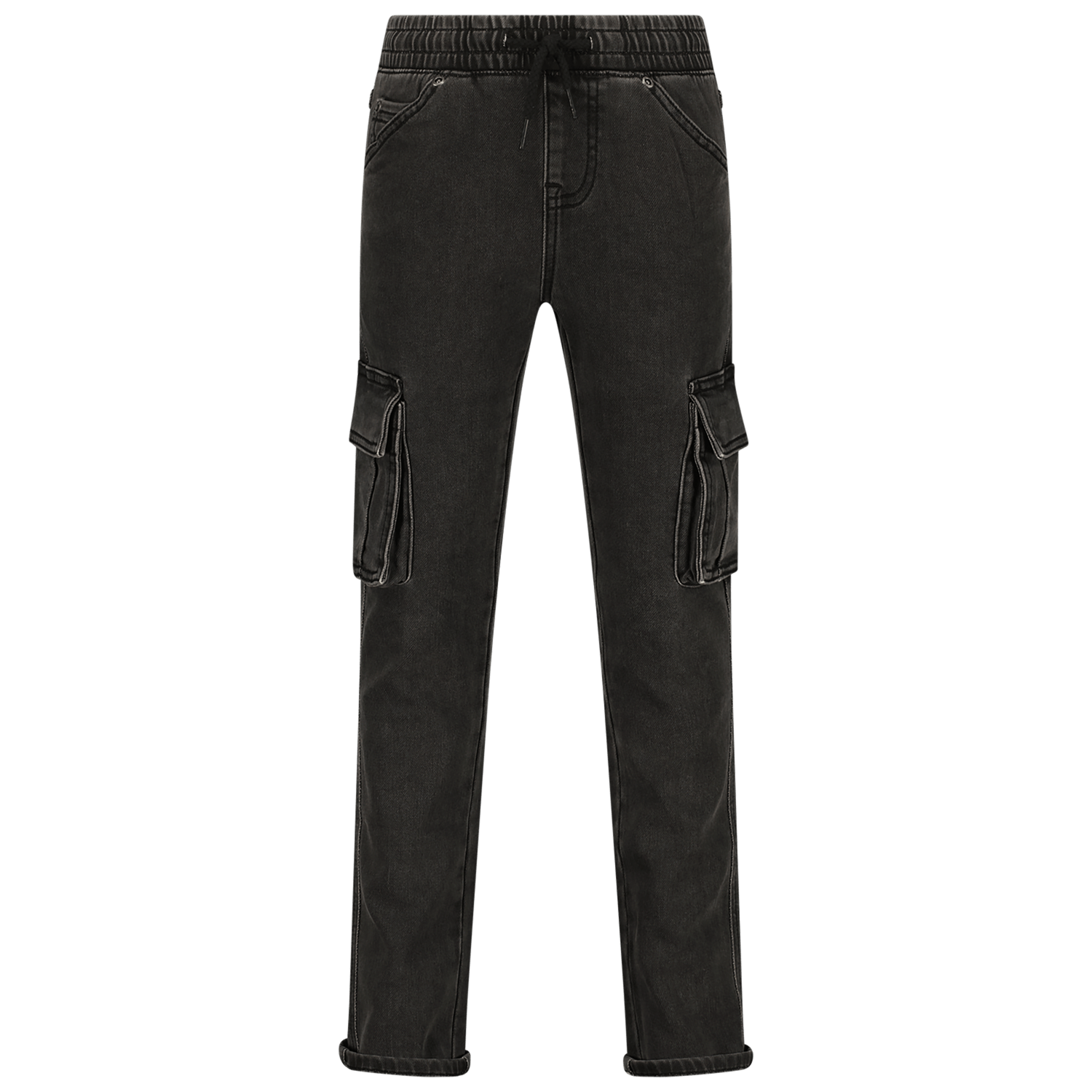 VINGINO slim fit jeans Davino dark grey vintage Grijs Jongens Denim Effen 140