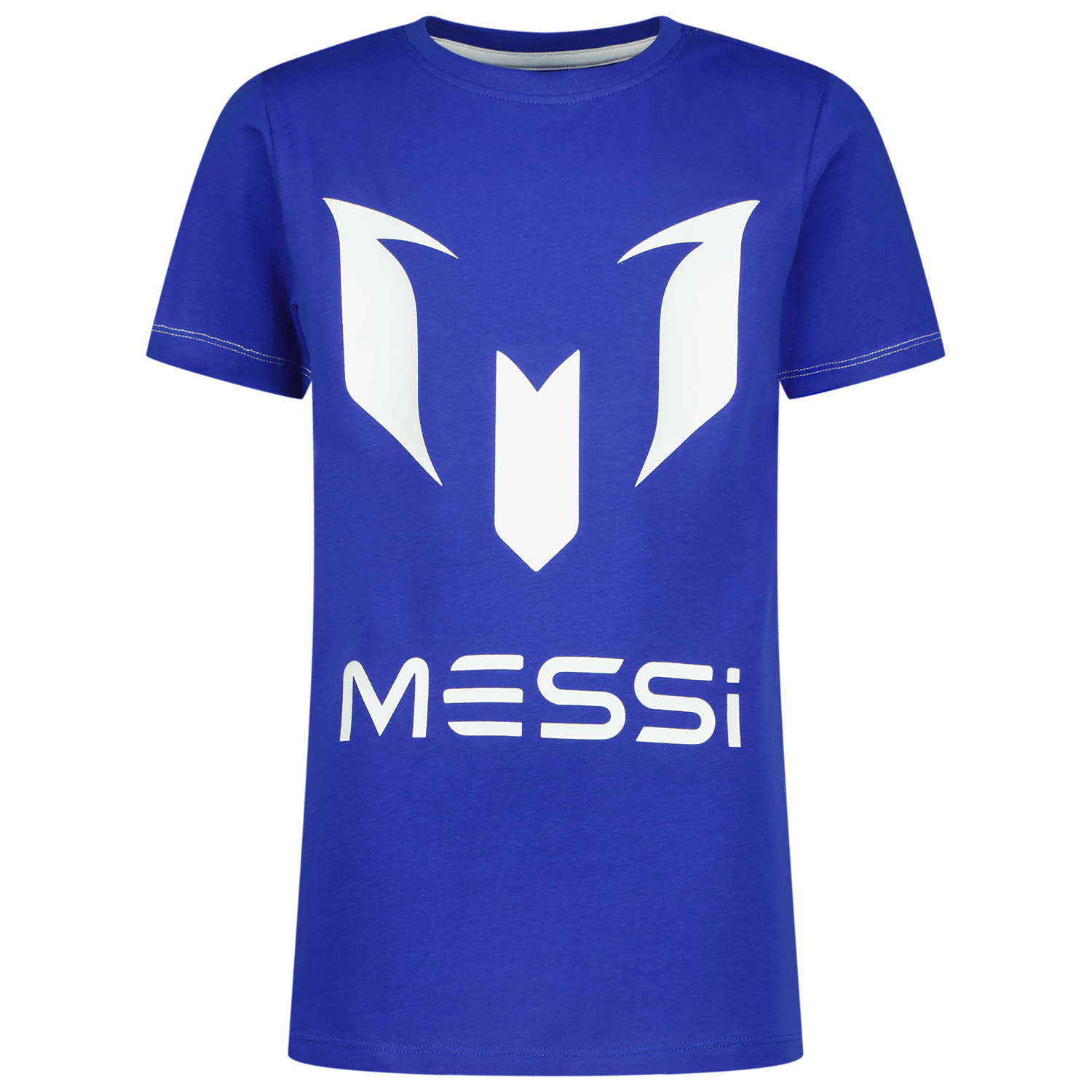 VINGINO x Messi T-shirt met logo hardblauw wit Jongens Stretchkatoen Ronde hals 140