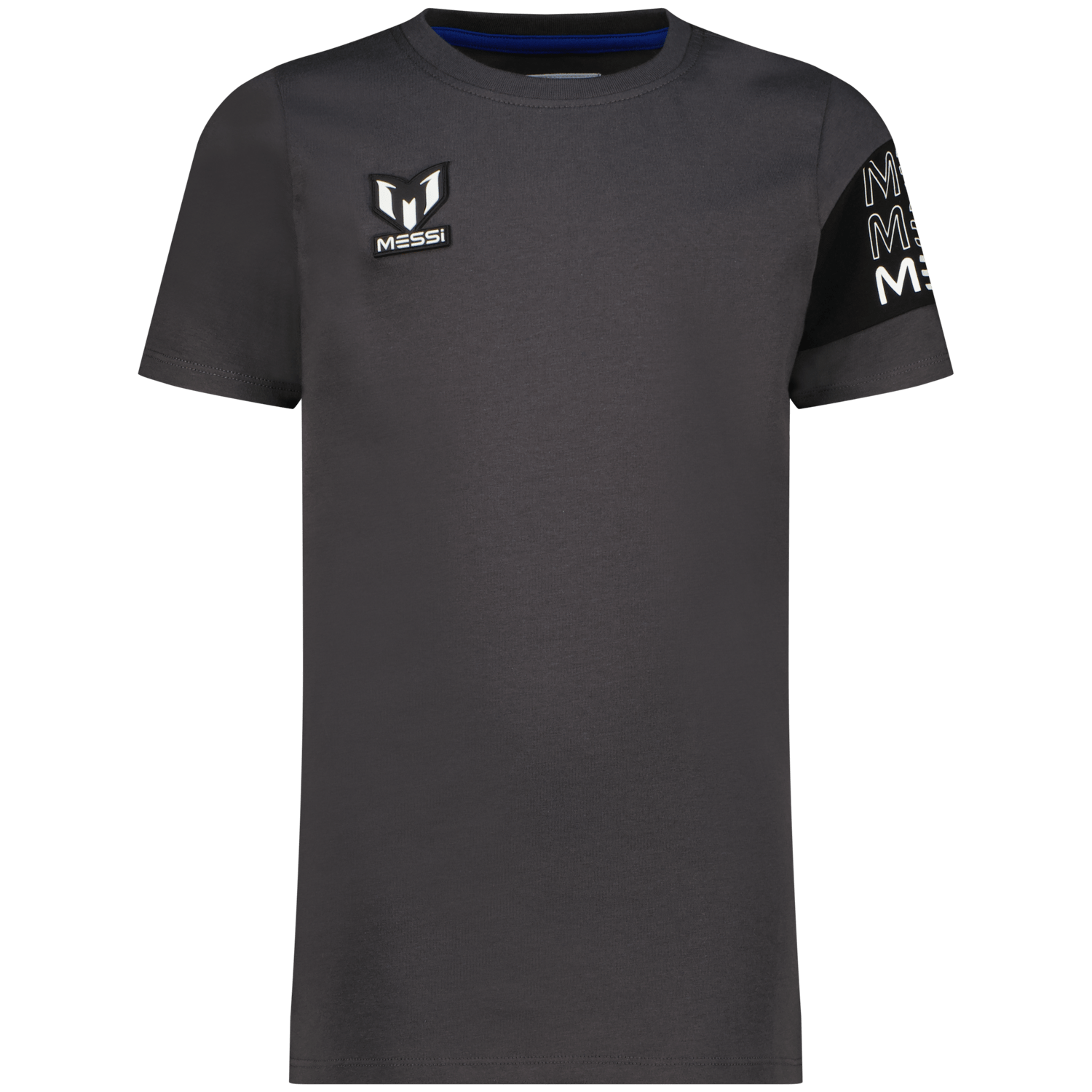 VINGINO x Messi T-shirt Jumal met logo donkergrijs Stretchkatoen Ronde hals 140