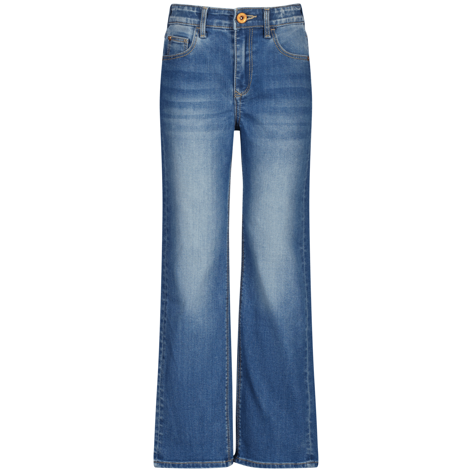 VINGINO straight fit jeans Coco old vintage Blauw Meisjes Denim Effen 140