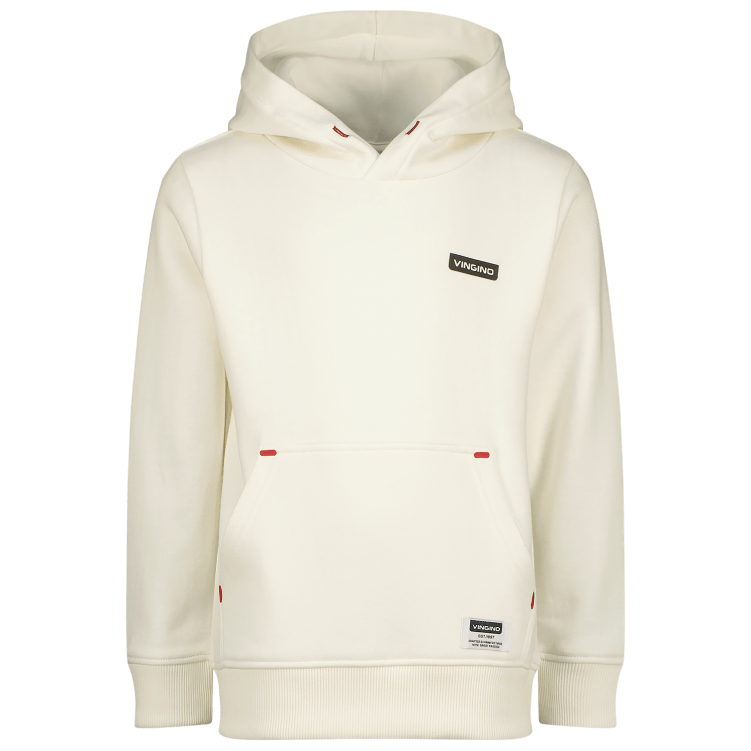 VINGINO hoodie Basic-hoody offwhite Sweater Wit Effen 140