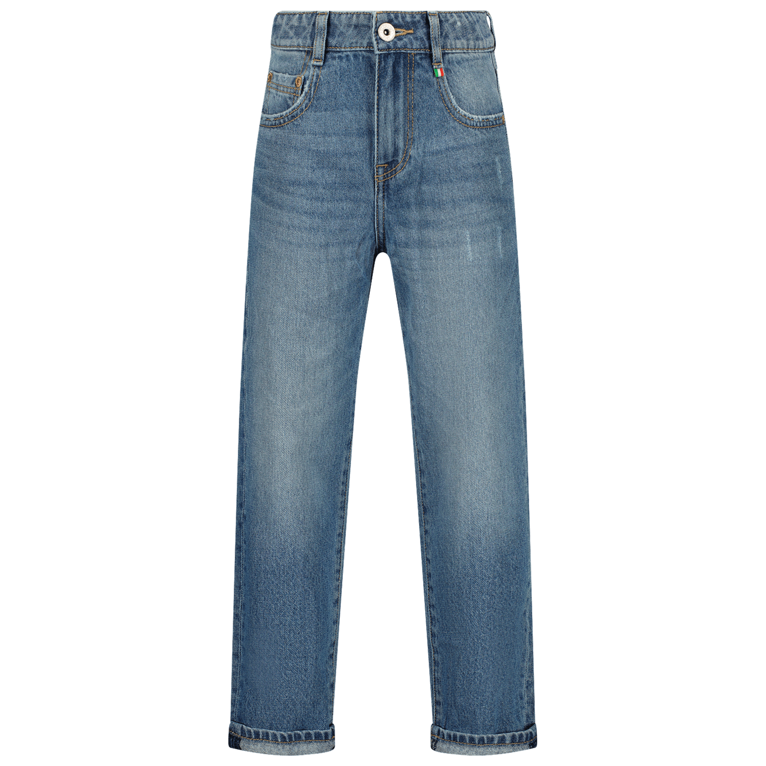 VINGINO loose fit jeans Castiano blue vintage Blauw Jongens Katoen Effen 140