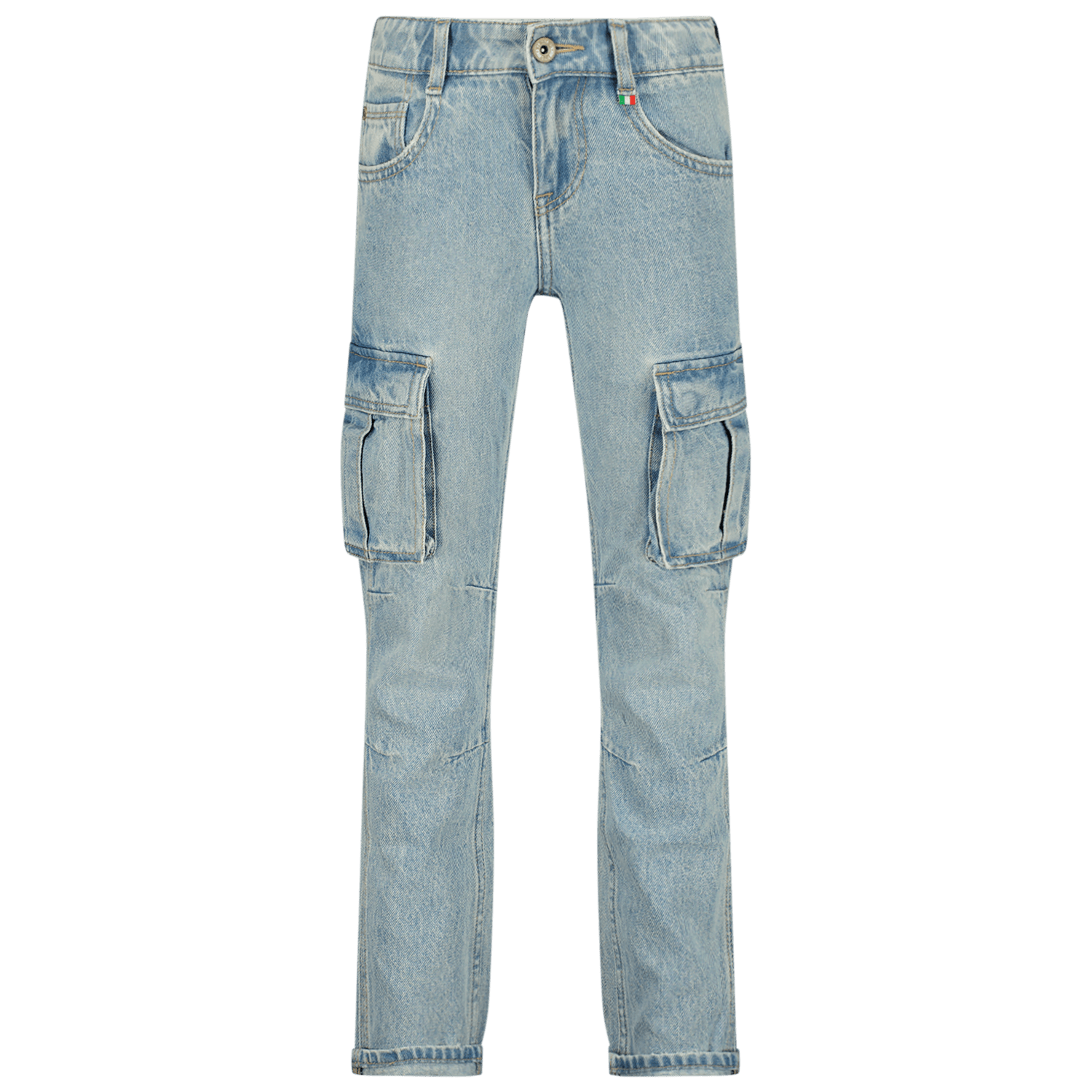 VINGINO straight fit jeans Peppe light indigo Blauw Jongens Katoen Effen 140