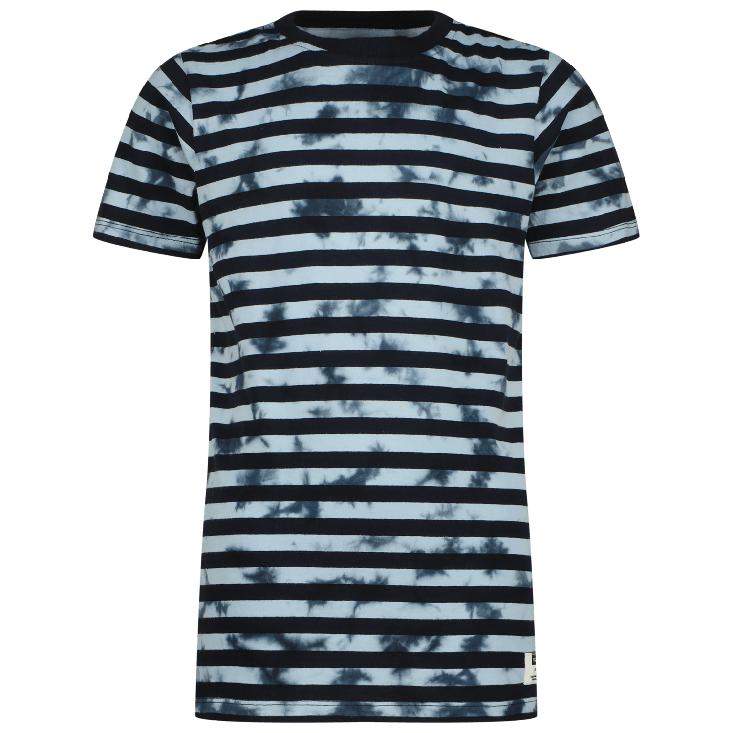 VINGINO gestreept T-shirt donkerblauw lichtblauw Jongens Katoen Ronde hals 140