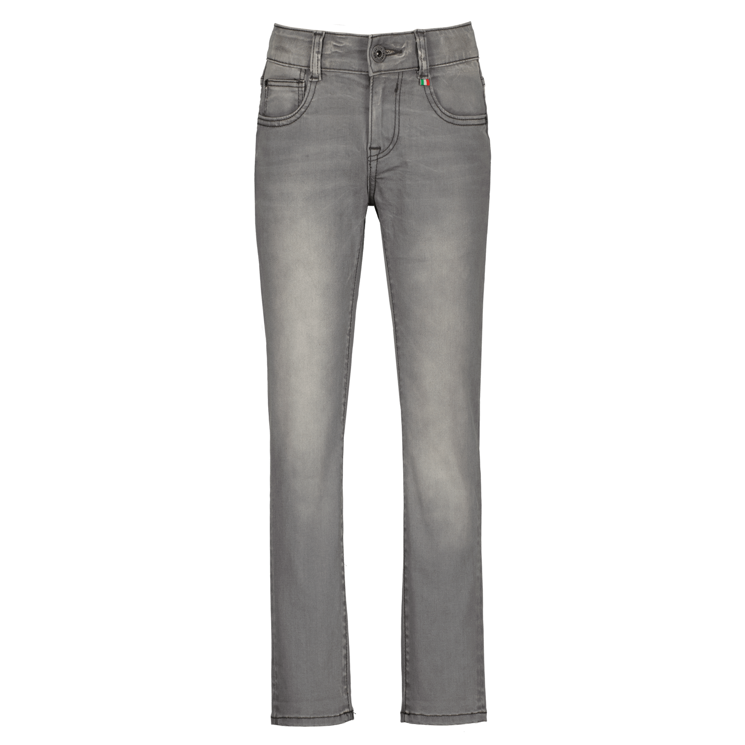 VINGINO skinny jeans Aron light grey Grijs Jongens Stretchdenim Effen 140