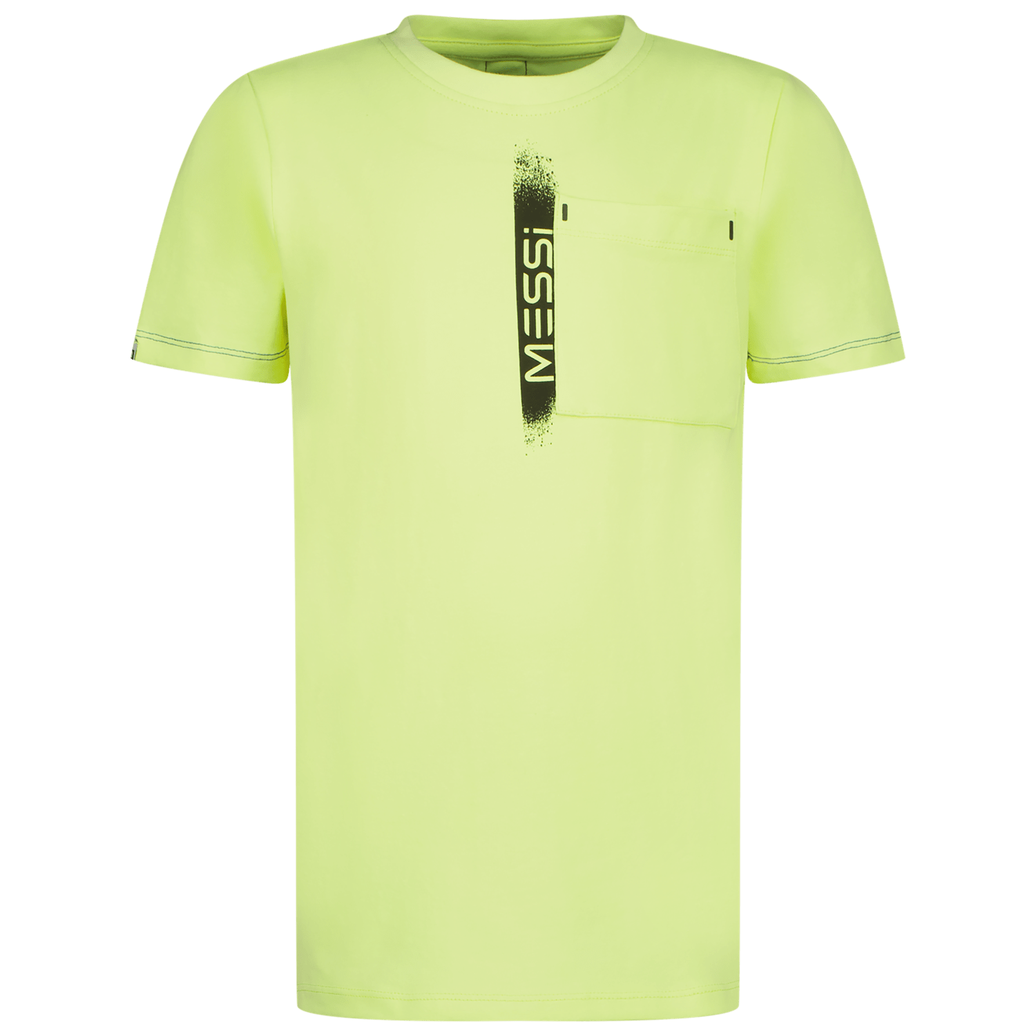 VINGINO x Messi T-shirt Jefos met logo neon geel Jongens Stretchkatoen Ronde hals 140