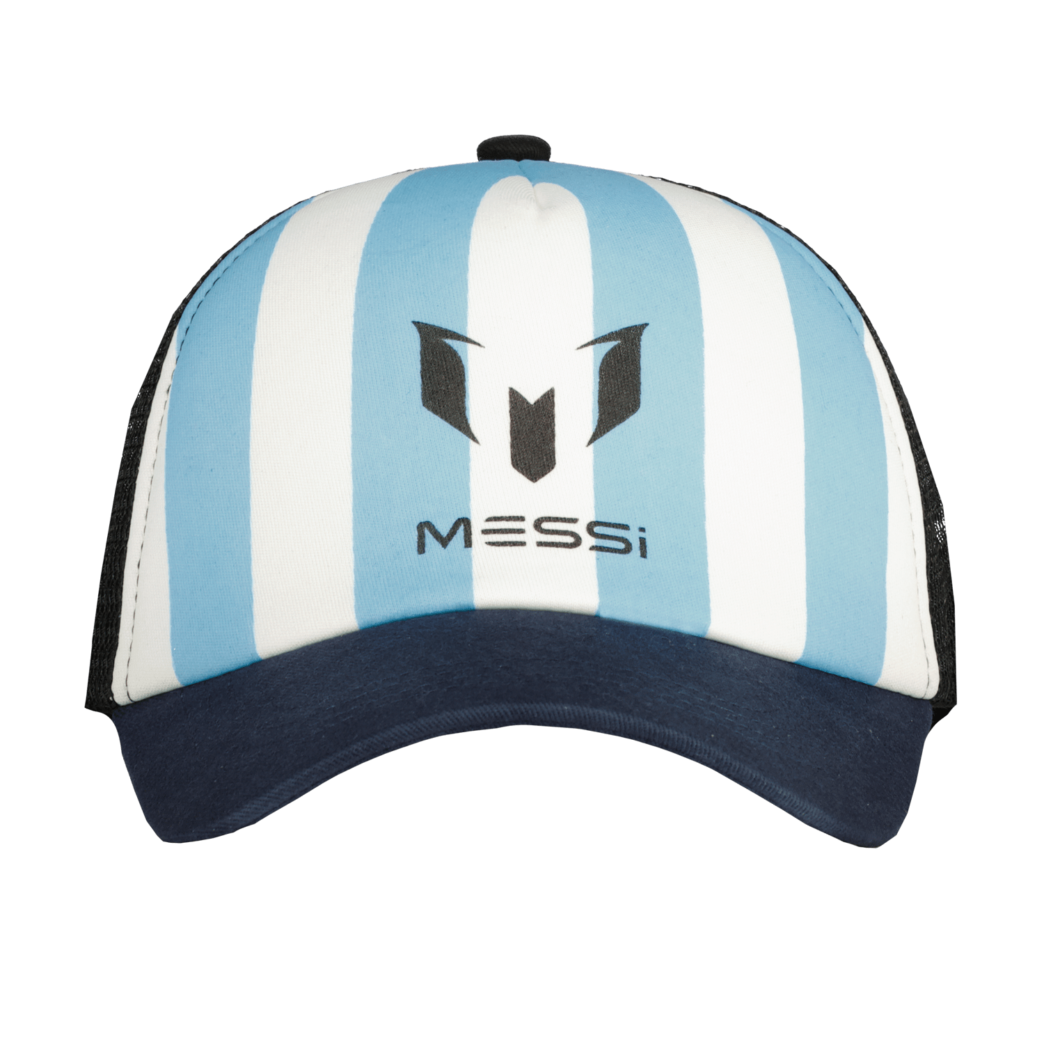 VINGINO x Messi gestreepte pet met logo blauw wit Jongens Polyester Streep
